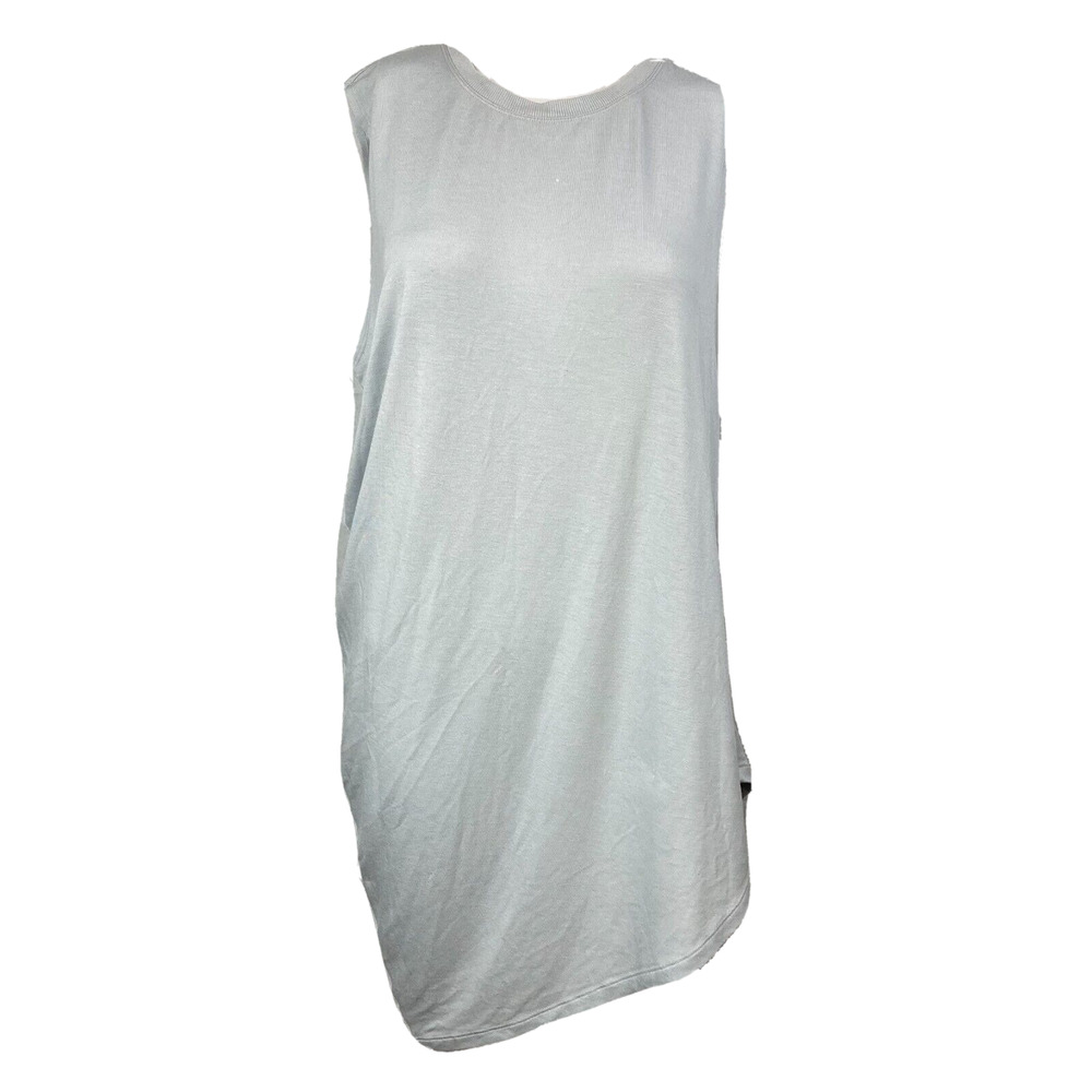 Athleta Tee Shirt Womens Sz 1X Gray Cloudlight Restore Asymmetric Sleeveless Top